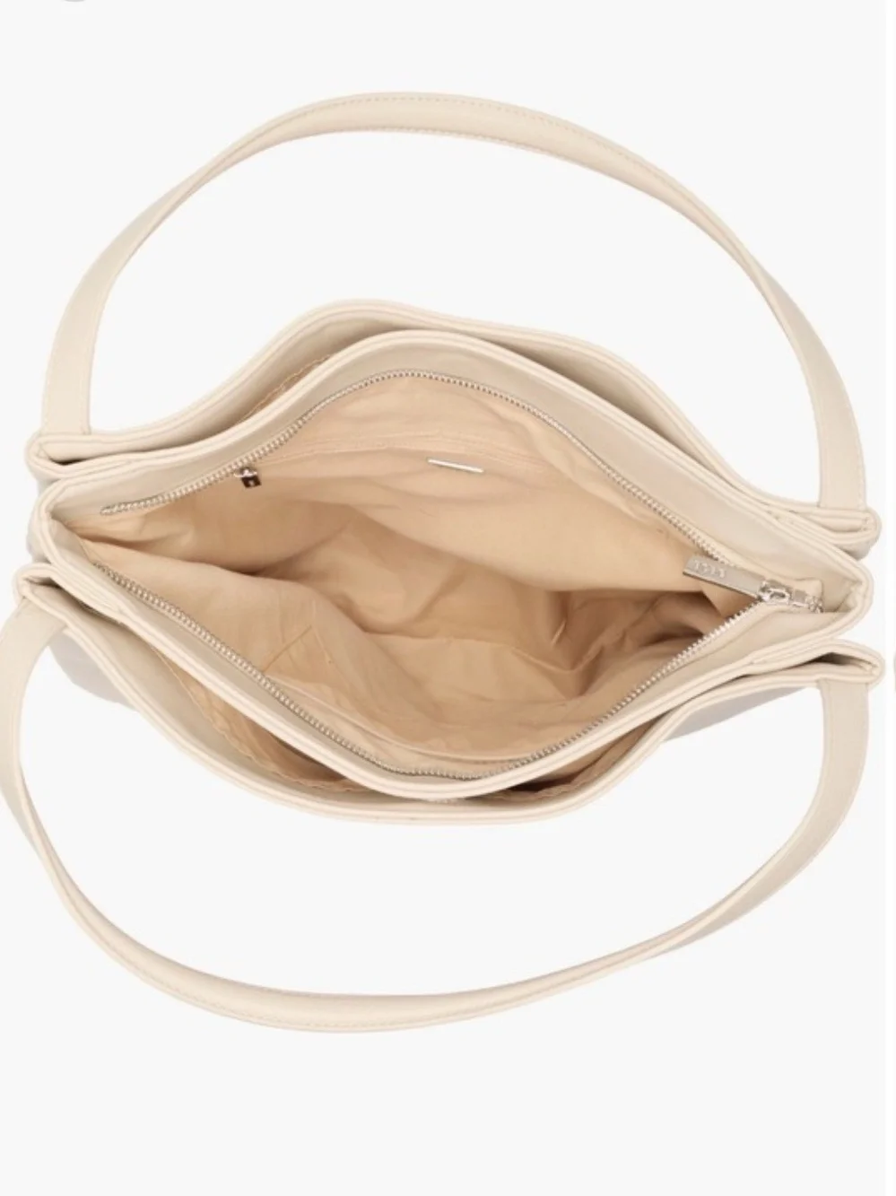 BCBG Cream Large Soft Tote Bag for Women